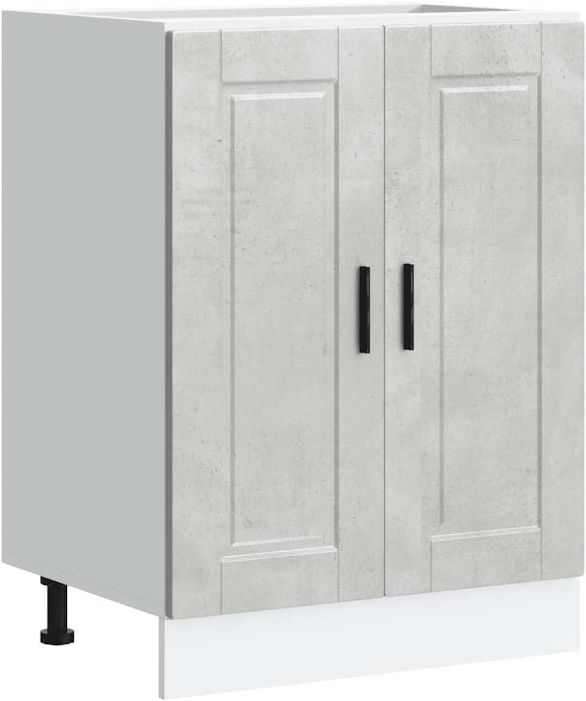 vidaXL Kitchen Base Cabinet Concrete Grey Engineered Wood Medium