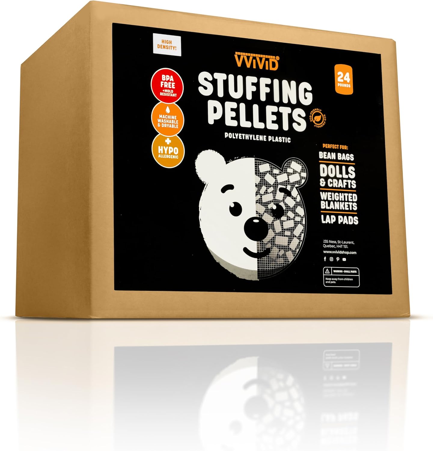 VViViD Eco-Friendly High Density Polyethylene Plastic Packing & Polyfill Pellets (24 lbs)