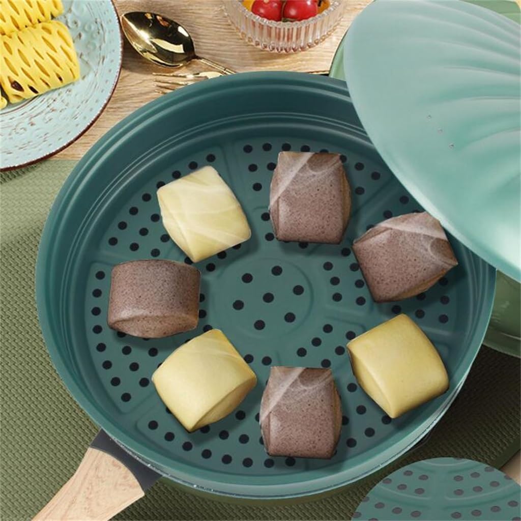 Non Stick Pot With Steamer, Flat Bottom Fryer, Stove, Induction Cooker, Universal