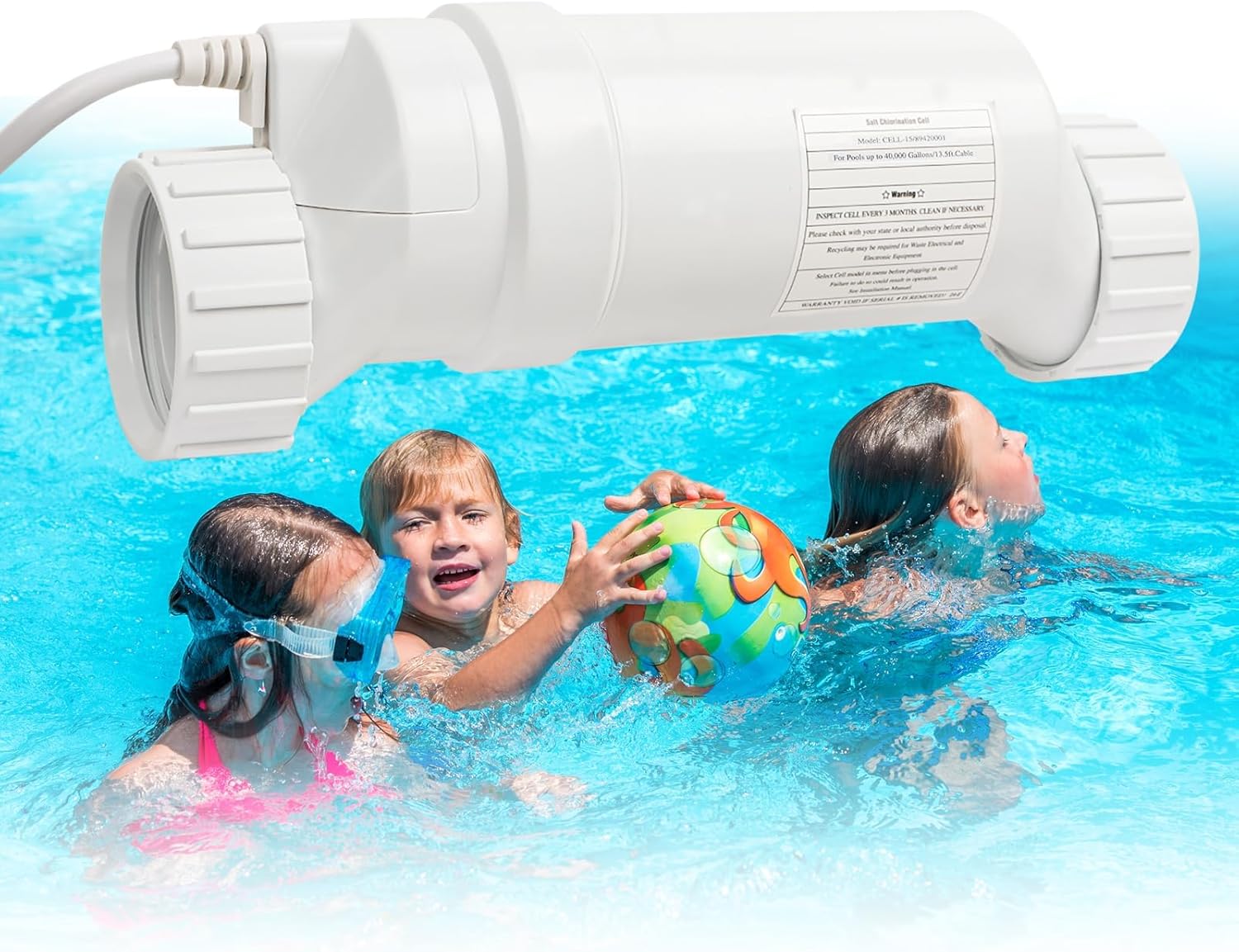 T-Cell-15 Salt Chlorinator Replacement,High-Performance 40,000 Gallon Cell for In-Ground Pools,Compatible with Hayward Turbo Cell T-15/BLT15H Systems