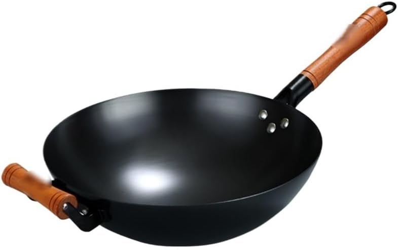Iron Pot Fines Cooked Wok Home Old Round Bottom Free