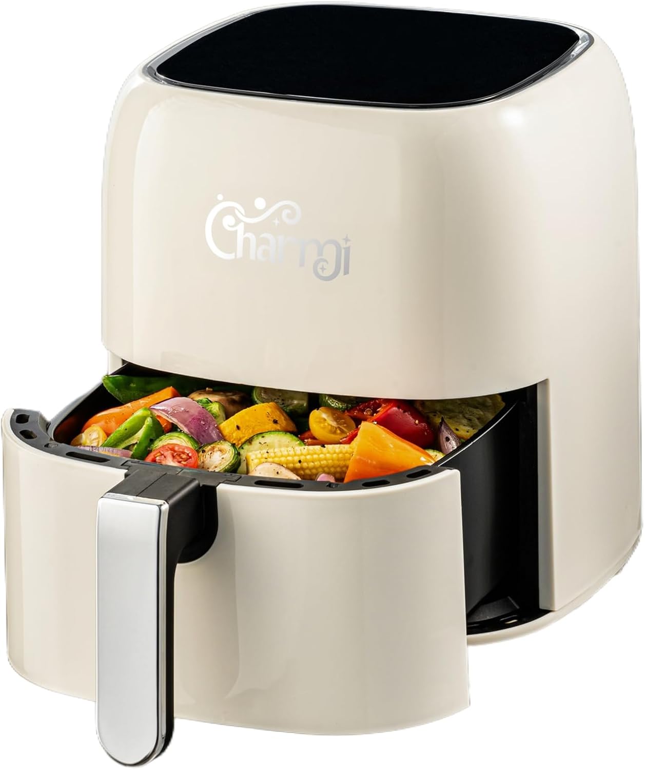 Charmi 5QT Air Fryer – Beautiful Retro Design, Stylish Countertop Look, Nonstick & PFAS-Free, Safe Auto Shutoff, Digital Touchscreen, 8 Cooking Presets (Pastel Blue)