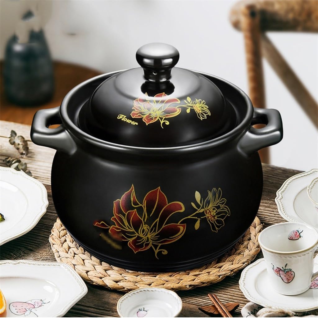 Large Capacity Casserole Fire Frying Clay Gas Stew Pot Household Soup Pots