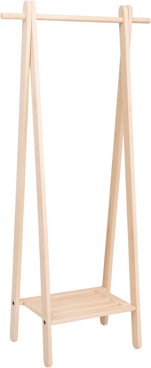 Pennsylvania Woodworks Handcrafted Maple Garment Rack - Sleek & Stylish Clothing Storage, Home Organization, Boutique Display, Coat Rack, Laundry Room Decor - Made in the USA (Medium)