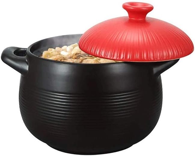 Black casserole, selected ceramics, strong and, high temperature resistant, easy to clean