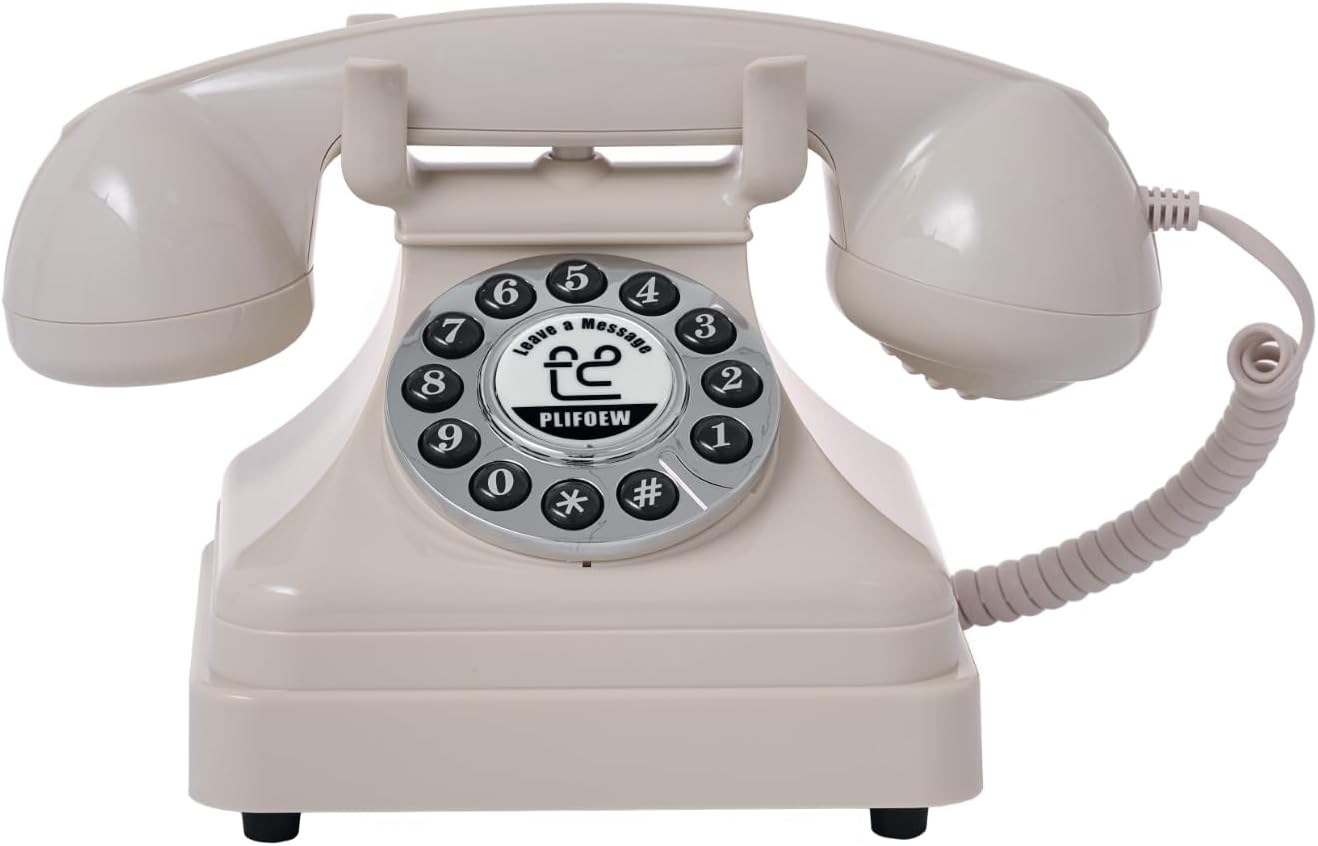 Audio Guest Book Wedding Phone,Audio Guestbook Phone Vintage Style Audio Message Voicemail for Graduation Retirement Party Birthdays Baby Shower Special Occasions (Pink)