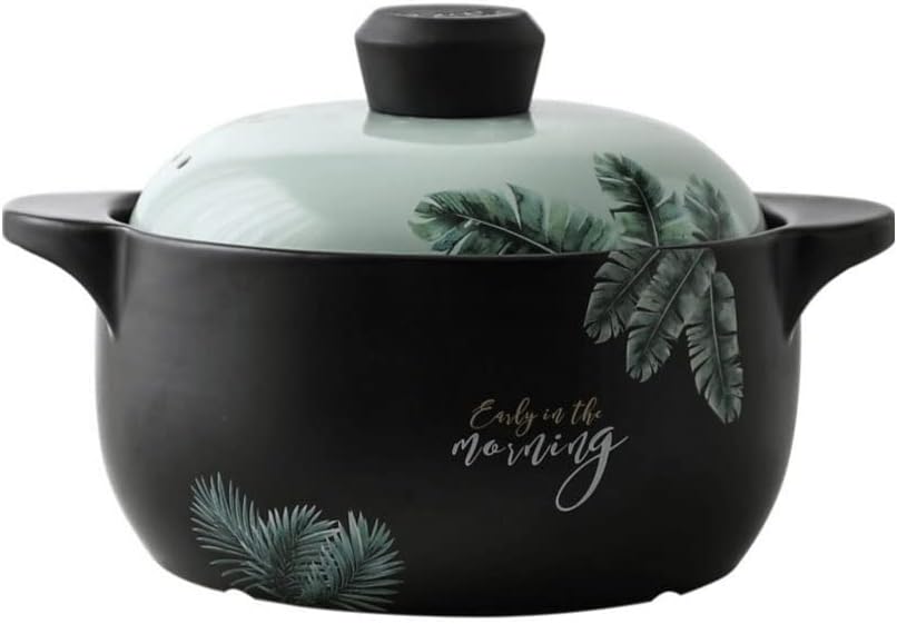 Clay Pot Earthen Pot Soup Casserole Casserole Rice Pot Ceramic Stew Pot For Home Use Small Cute Cartoon-2.5L