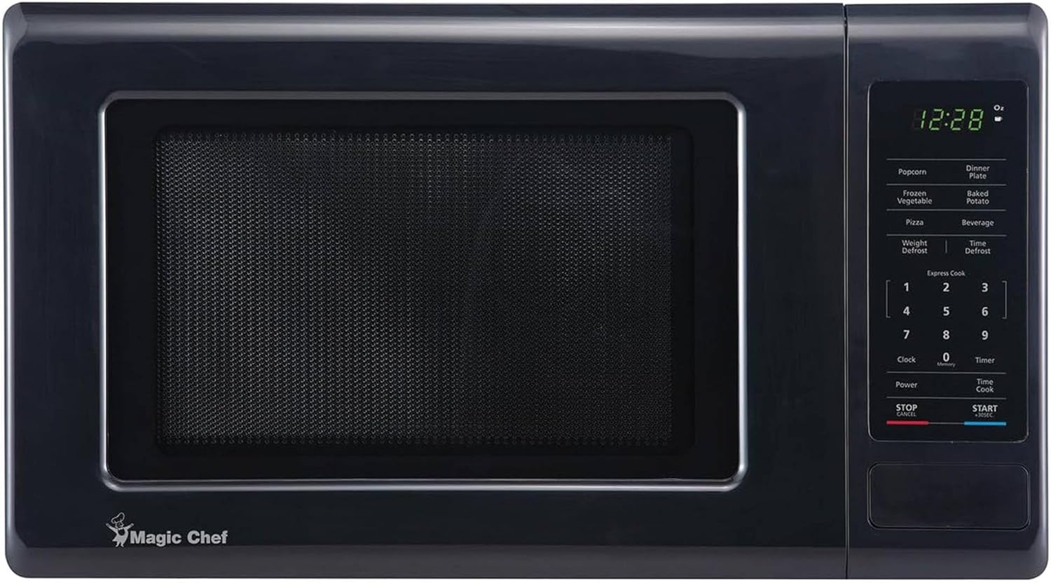 Magic Chef Countertop Microwave Oven, Small and Compact, 1000 Watt, 1.1 Cu Ft, Silver
