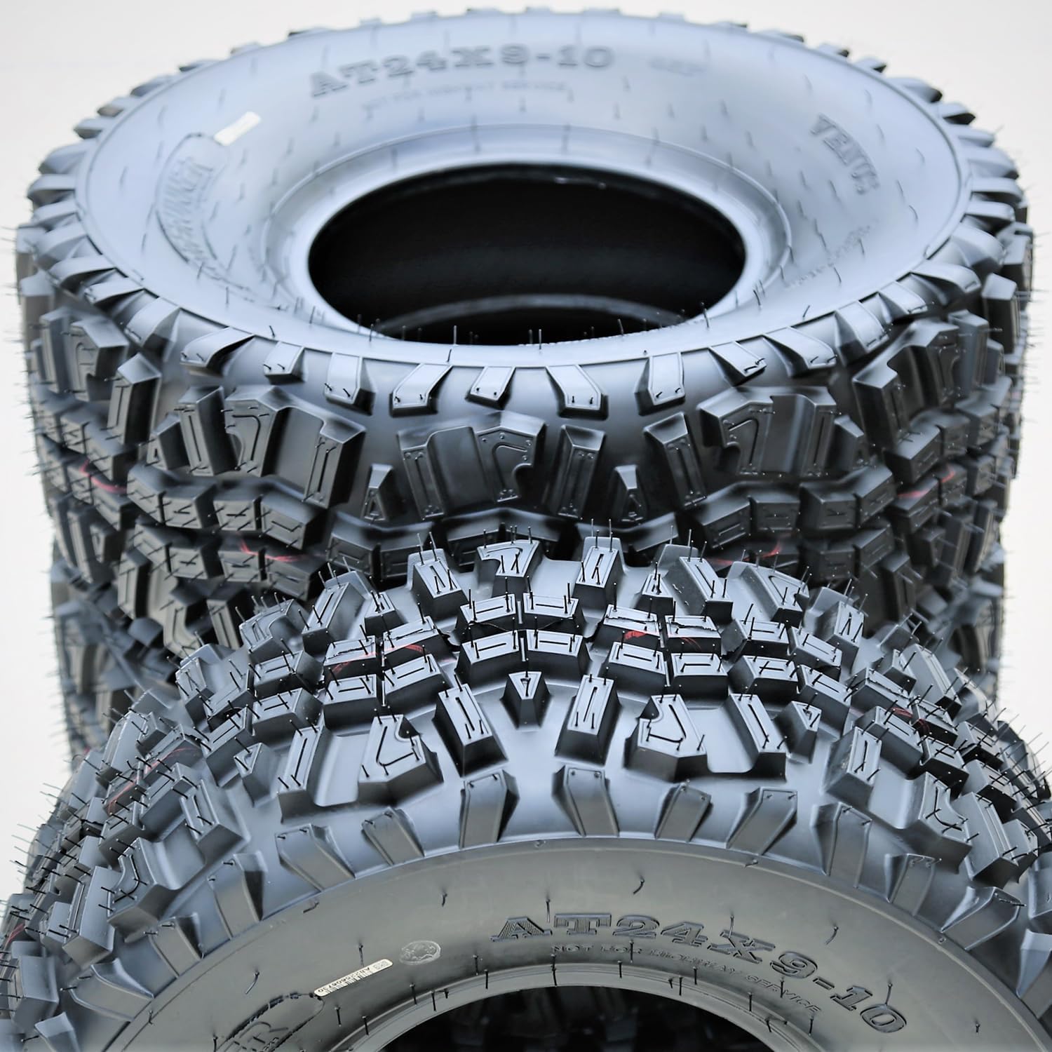 Forerunner Venus ATV UTV Mud Off-Road Tire-24x9.00-10 24x9-10 24x9x10 45F Load Range 6 Ply BSW Black Side Wall