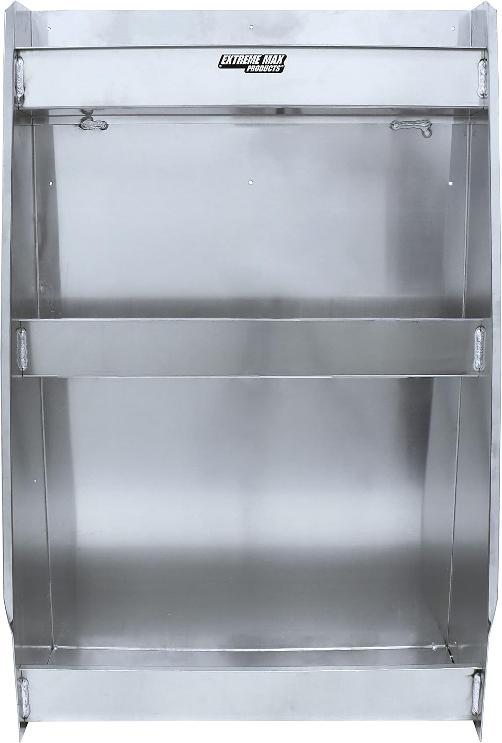 Extreme Max 5001.6102 Aluminum 3-Shelf Open Storage Cabinet for Enclosed Trailer, Shop, Garage