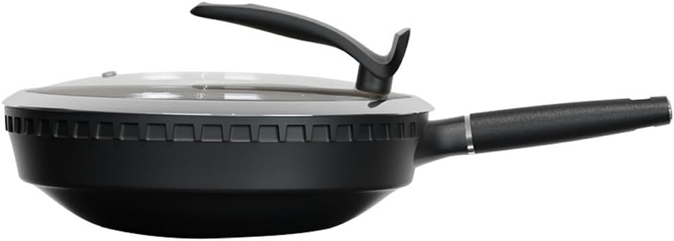 Cast Iron Pot Uncoated And Non Stick Wok Casserole Kitchen Cooking Skillet Cookware Pan Fry