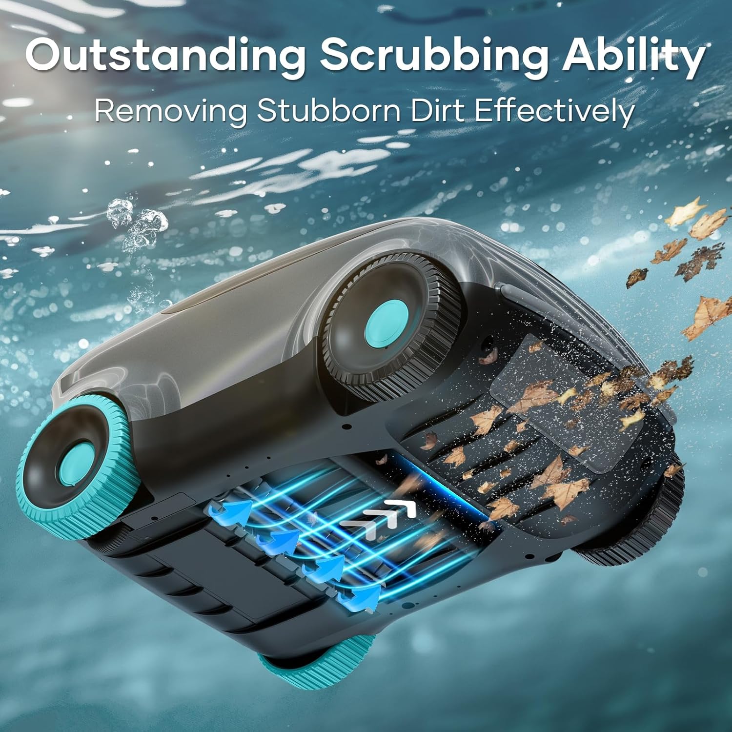 AIPER Scuba E1 Cordless Robotic Pool Cleaner, Pool Vacuum with Advanced Filtration, Tri-Motor, ldeal for Above-Ground Pools up to 1,100 Sq.ft (Renewed)