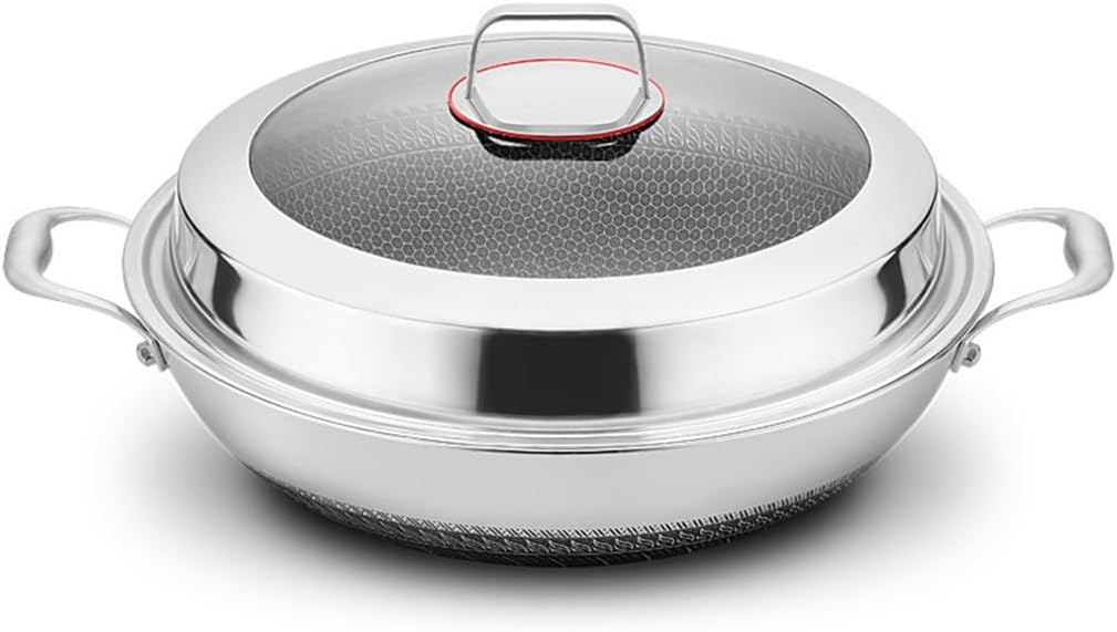 Stainless Steel Ear Fryer, Double-sided Screen, Large Pot, Flat Bottom, Non Stick, Uncoated, Thickened