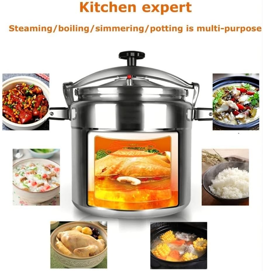 9 to 70 Quart Commercial Very Large Pressure Canners, Explosion-Proof Pressure Cooker, Canteen and Hotel Aluminum Pressure Cooker/Gas Stove,Open Flame,9L,42.3 Quarts