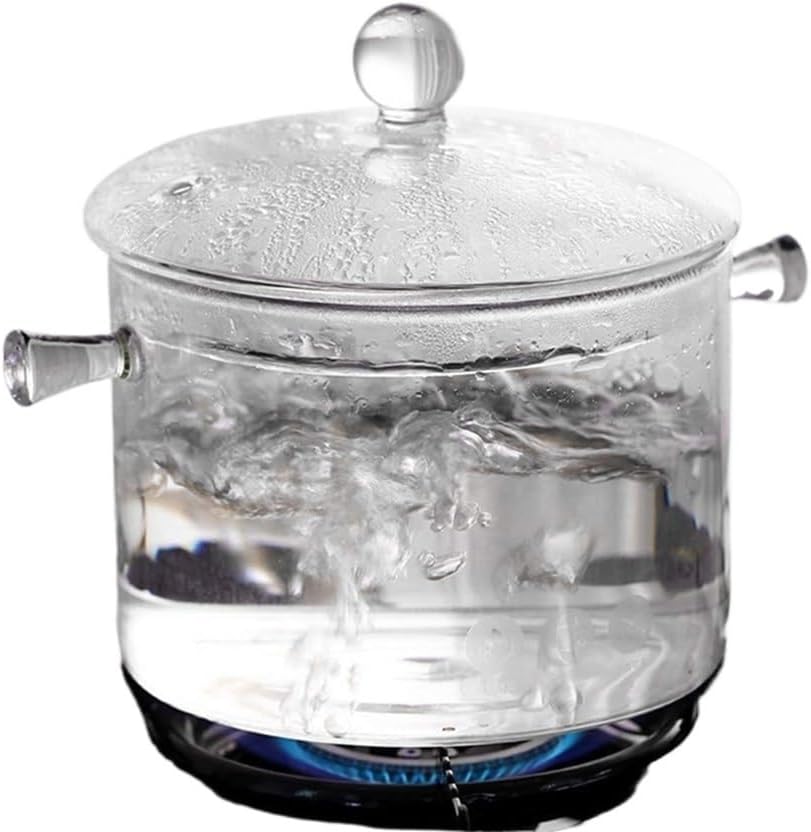 Household Transparent Glass Soup Pot Kitchen Heat-resistant Porridge Home Bowl Tools