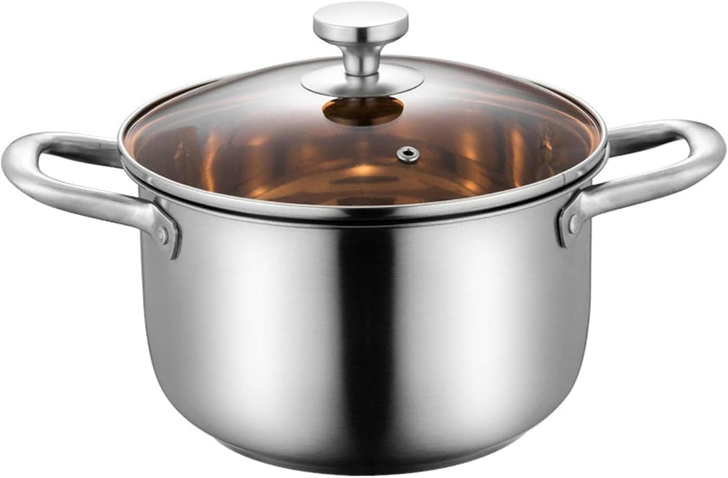 Stock Pot Stainless Steel Soup Pot Household Binaural Soup Pot Induction Cooker Gas Stove Universal for Creating Soups Stews