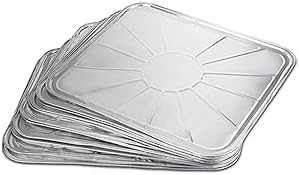 18.5 x15.5” inch Disposable Aluminum Foil Oven Liners Keep Your Oven Clean and Healthy – Perfect Silver Foil Drip Pan Tray for Cooking, Baking, Roasting, and Grilling (100)