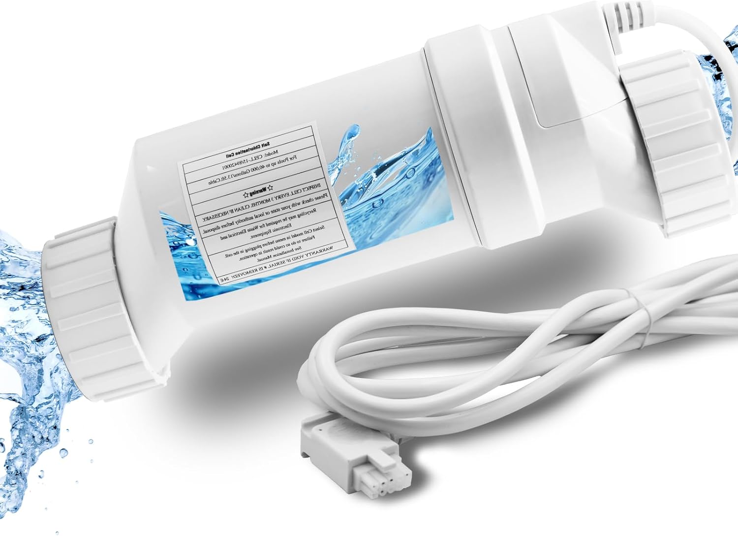 T-15 Salt Cell Replacement Fits for Hayward W3T-Cell-15 Salt Chlorination Cell - Salt Generator for Inground Pools up to 40,000 Gallons - Water Pool Chlorinator System (40,000 Gallon T-15)