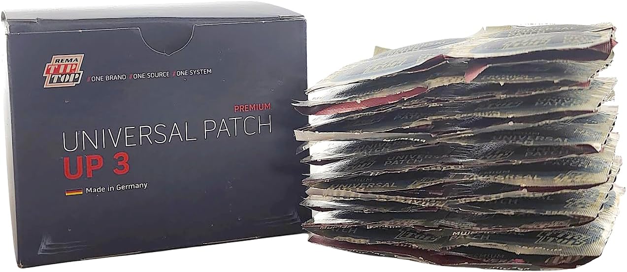 Rema Tip Top UP-3 Universal Tire Patch Repair Unit for Radial and Bias Flat Tire Repair. Designed for Small Nailhole Tire Repair. Use with Rema BL8-F Special Blue Tire Cement and a Rema Stem Insert.