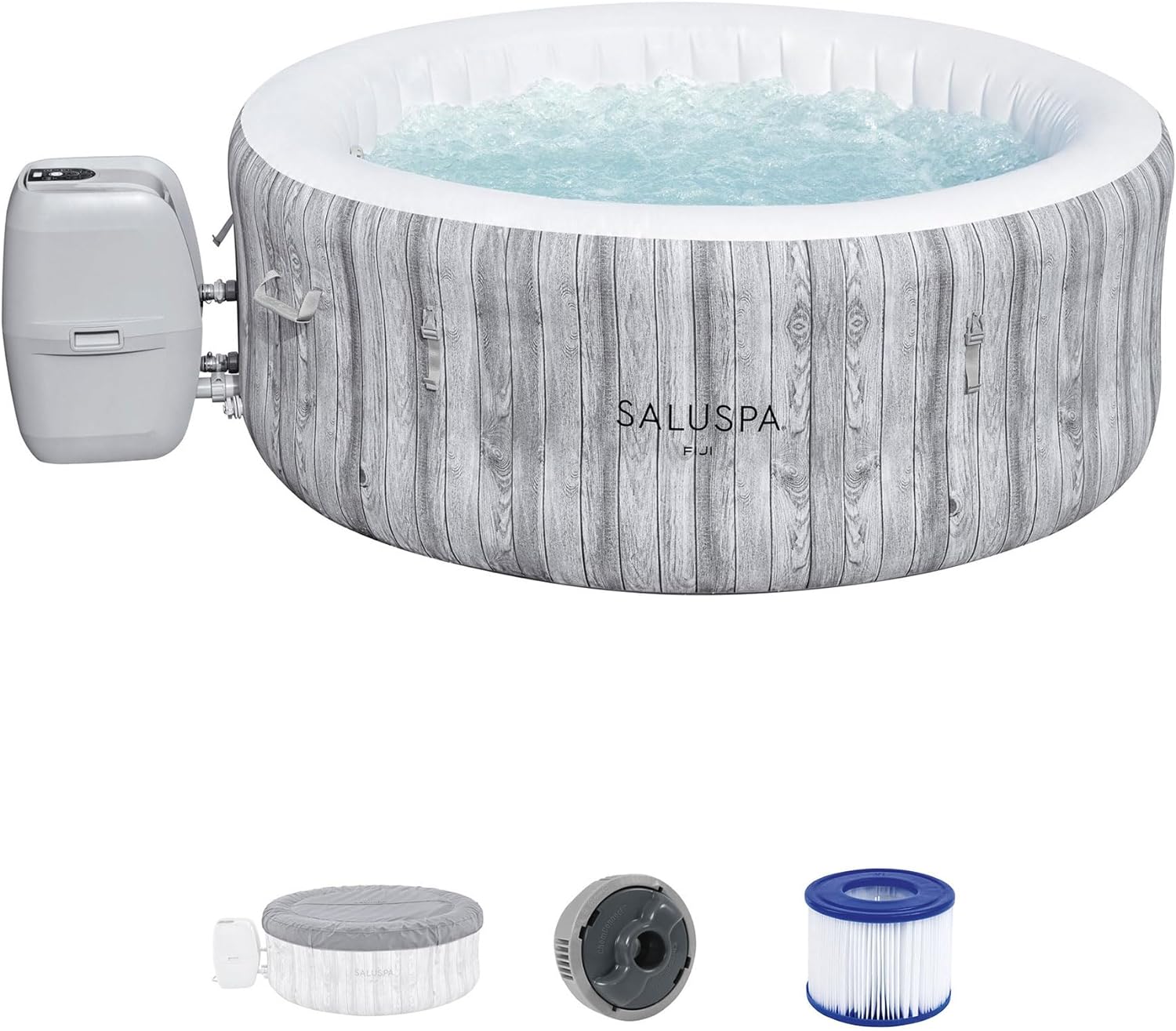 Bestway 2-4 Person SaluSpa Fiji Signature AirJet Inflatable Hot Tub Spa, 71