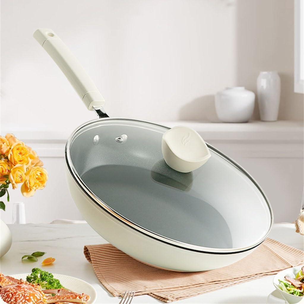 Ceramic frying pan non-stick household fried egg steak induction cooker gas suitable