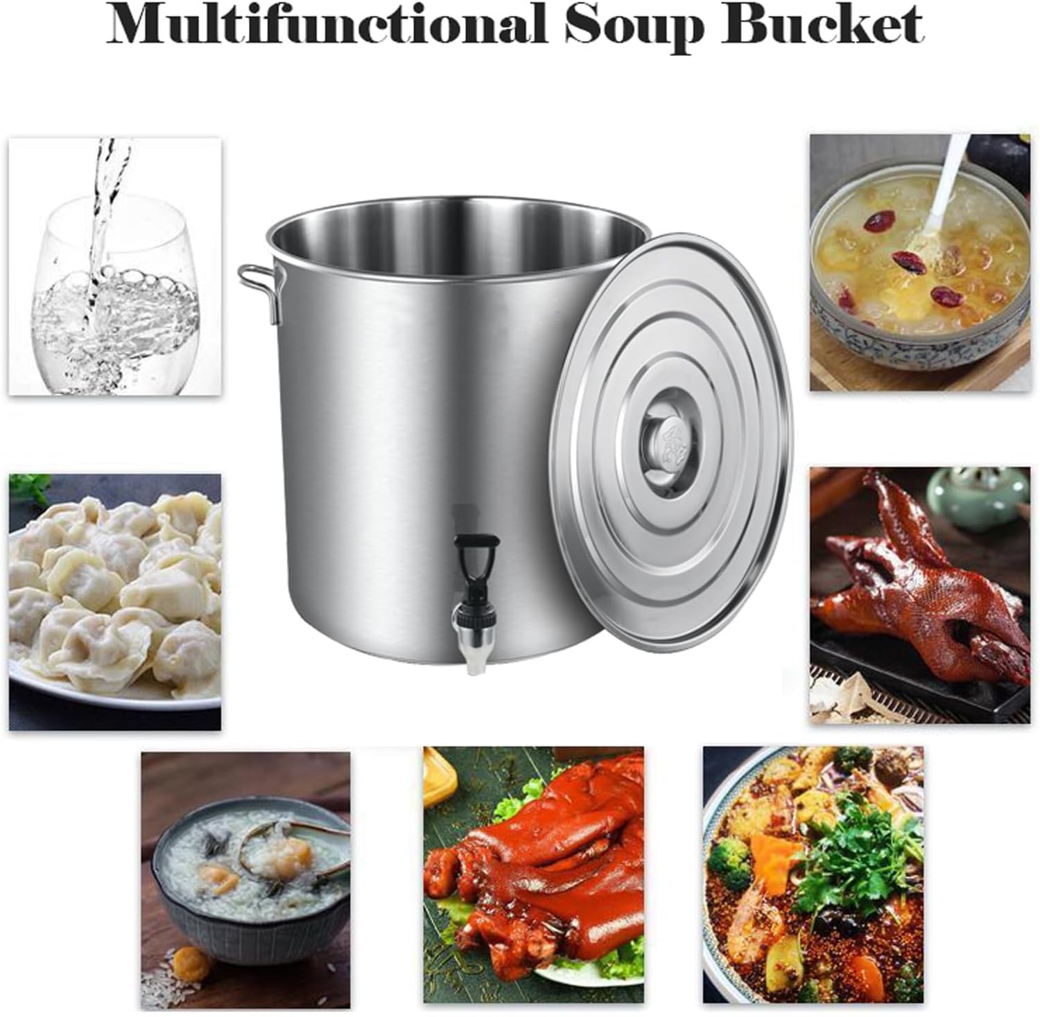Commercial Round Soup Pot with Lid