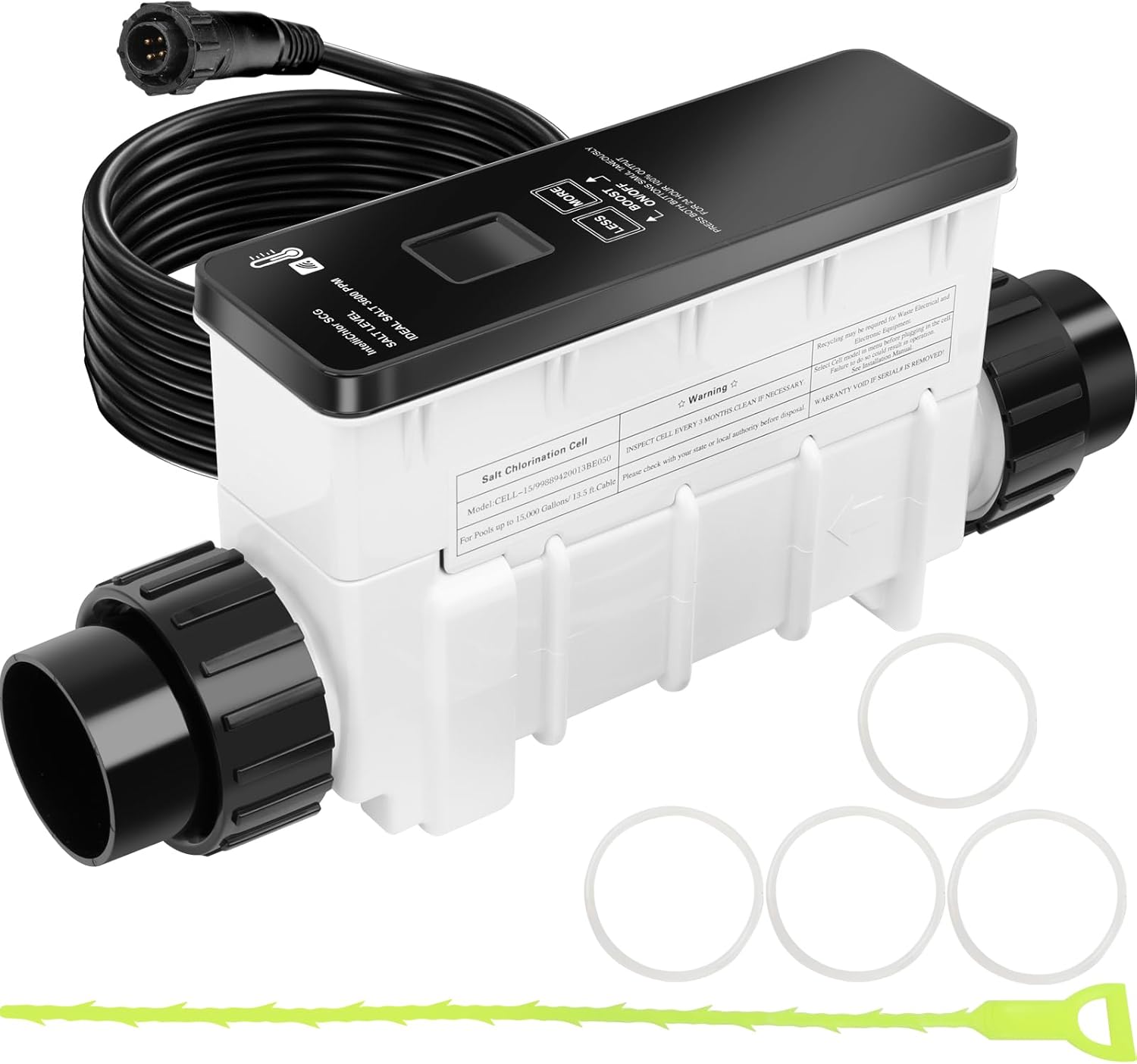 EC-520888 Salt Water Pool Chlorinator System Compatible with Pentair IC15 Salt Chlorine Generator. Salt Chlorine Generator Systems up to 15000 gallons Swimming Pools