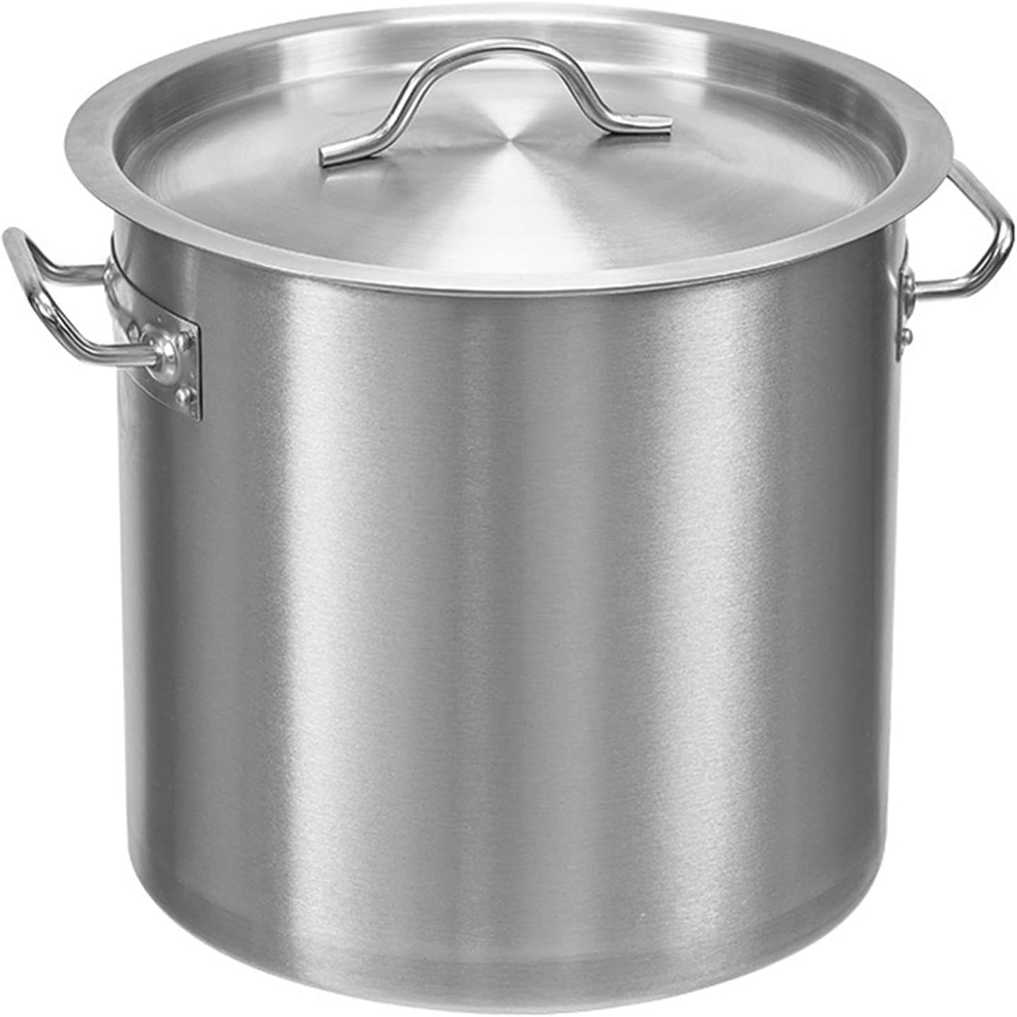 Kitchen tensils Large Stock Kitchen tensils, Stainless Steel Stock Kitchen tensils with Lid, 3 Layer Composite Bottom Deep Soup Boiling Pan, Fast Heat Conduction,25x25cm (45x45cm