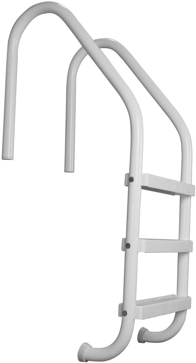 Rust Proof Saftron P-324-L3 Residential Inground White Three-Step Swimming Pool Ladder. 53