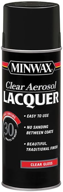 Minwax 6 Pack of 12 Oz 15200 Clear Lacquer Lacquer Clear Aerosol Gloss