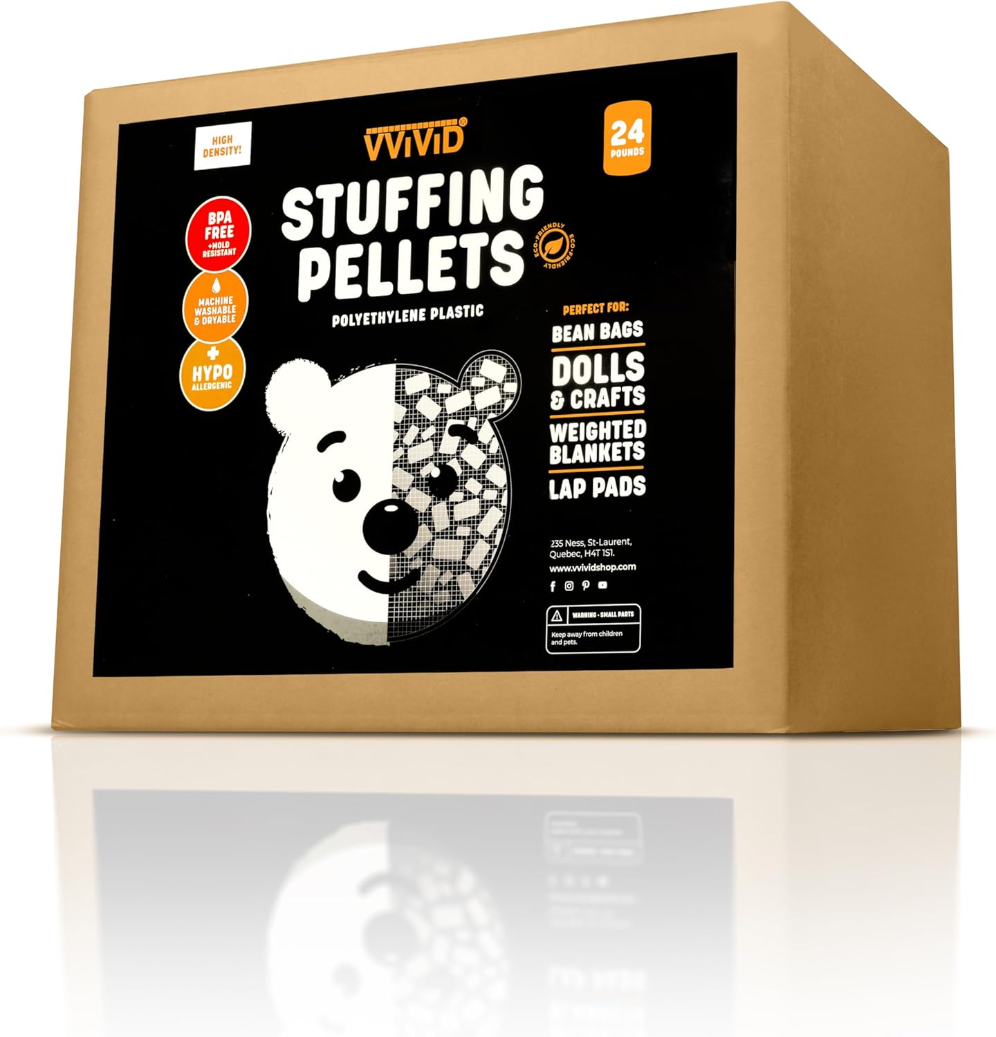 VViViD Eco-Friendly Weighted Stuffing Beads Poly Pellets (24 lbs)