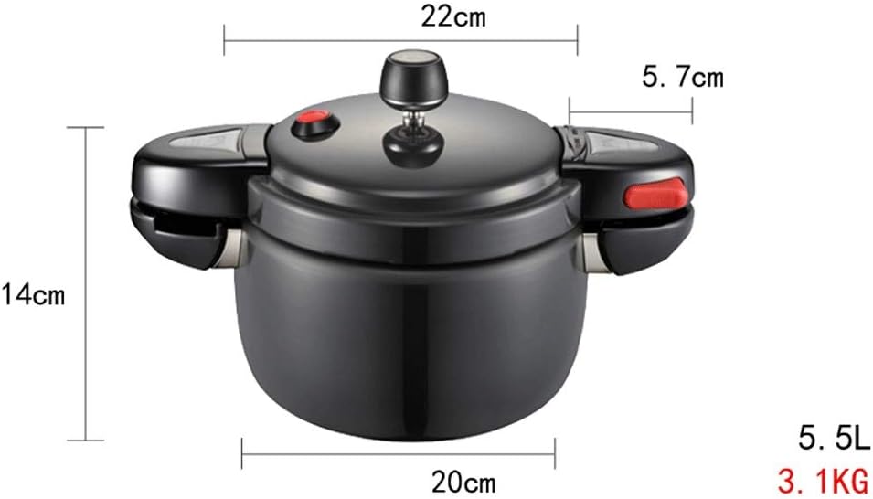 Household Pressure Cooker Slow Cooker and Manual Electric Pressure Cooker Stainless Steel(5.5L)