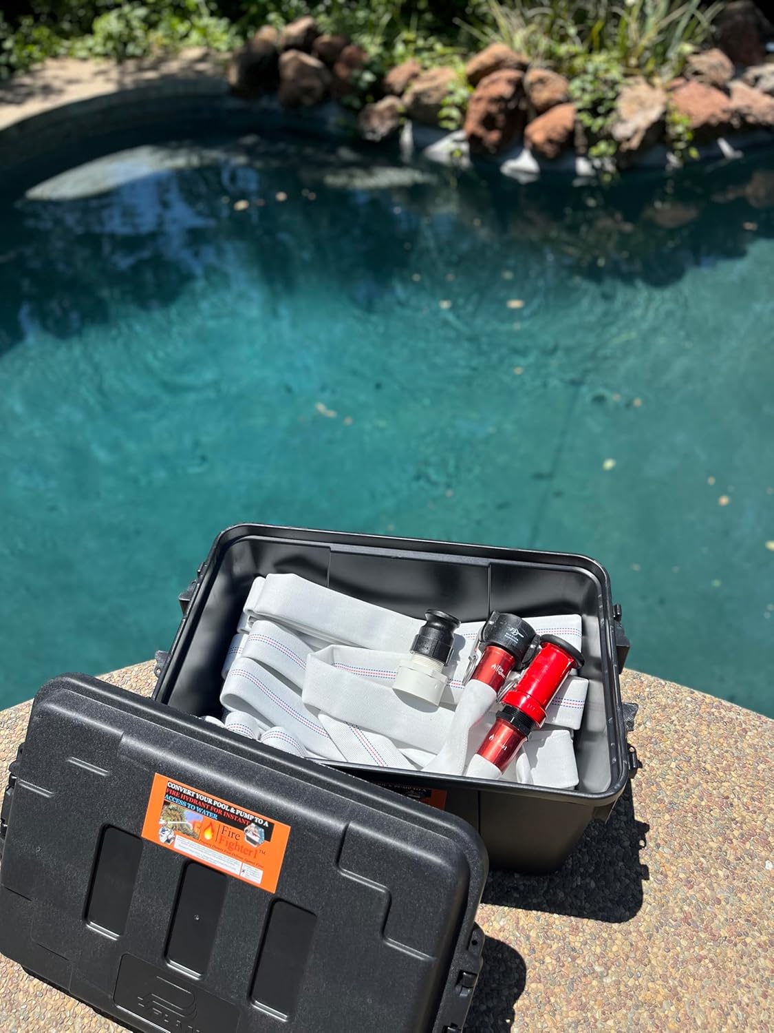 100' FireFighter1 Extension - REQUIRES PRIMARY FireFighter1 Hose to connect to - Providing Instant Access to Pool Water During a Fire Emergency