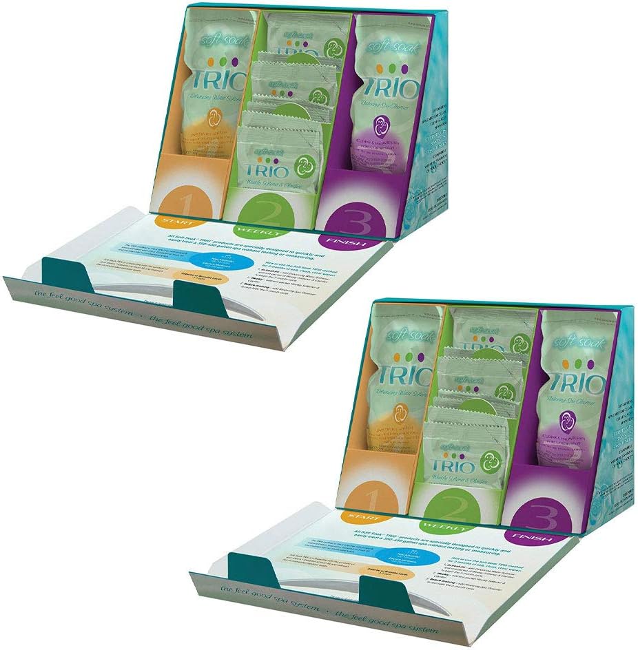 SpaGuard Trio Spa and Hot Tub 3 Month Pre Measured Water Softening Kit (2 Pack)