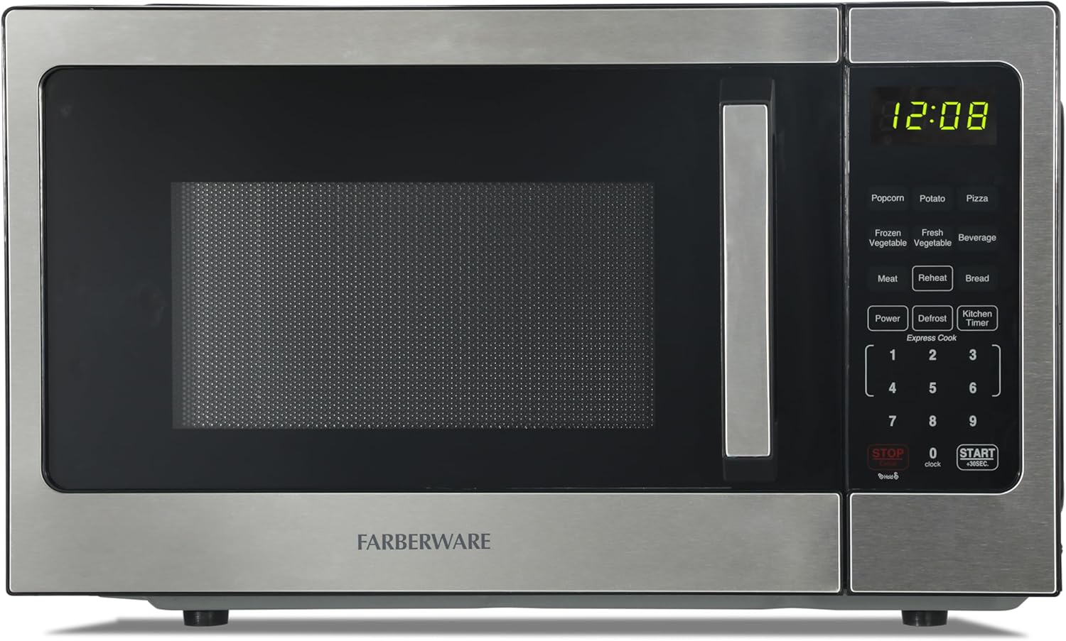 Farberware FM09WEISS Microwave, 0.9 Cu. Ft, Stainless Steel
