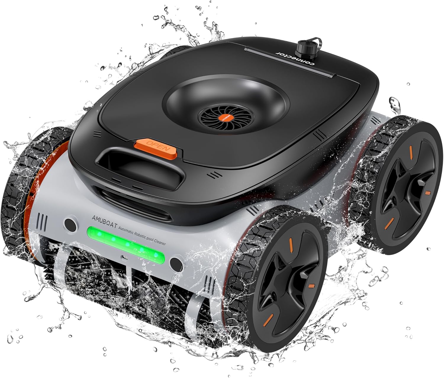 [New for 2025] AMUBOAT Espier Robotic Pool Cleaner,Cordless Automatic Pool Vacuum up to 50 FT, Cleans Floor, Walls, and Waterline, 180 Mins Runtime, Ideal for Above & Inground Pools up to 5,000 Sq.ft