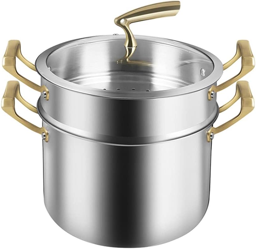 Steamer Stainless Steel 2-layer Household Double-layer Steamer for Steamed Buns, Steamed Fish, Gas Stove for General Use