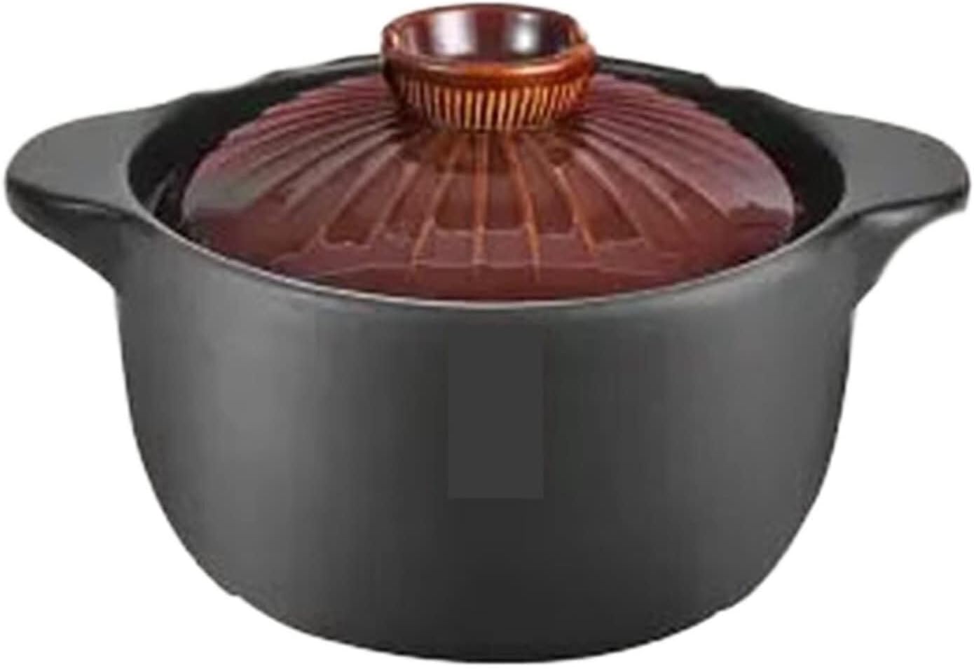 Ceramic Stock Pot Casserole, Heat-Resistant Soup Stew Pot for Gas Stoves, Smokeless Open Fire Cooking, Easy to Clean