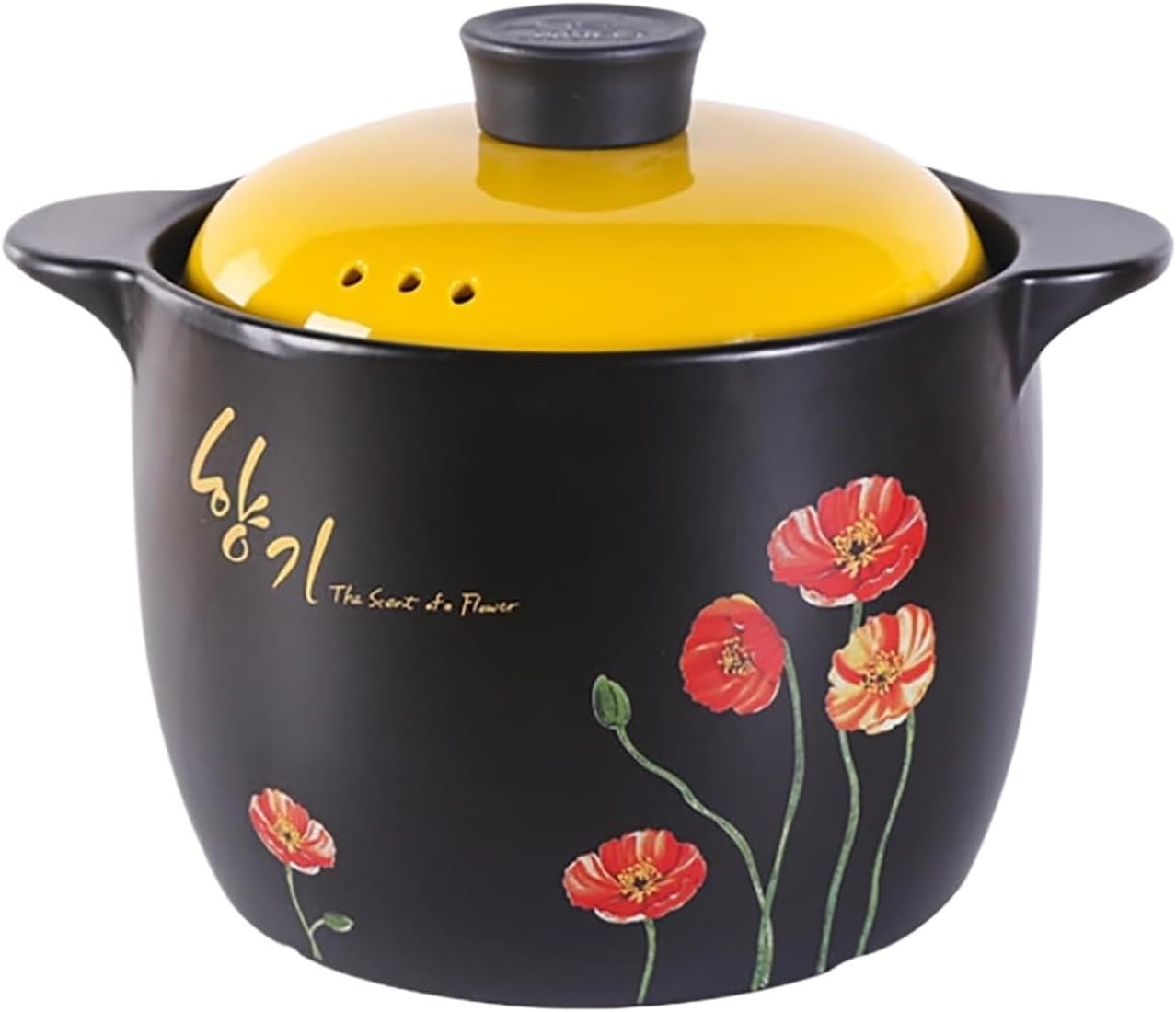 Ceramic Clay Pot for Cooking with Lid Chinese Stew Hot Pot Earthenware Pot for Cooking Rice Noodle and Porridge Milk Soup Casserole Nonstick Cookware for Home Restaurant(5.5l)