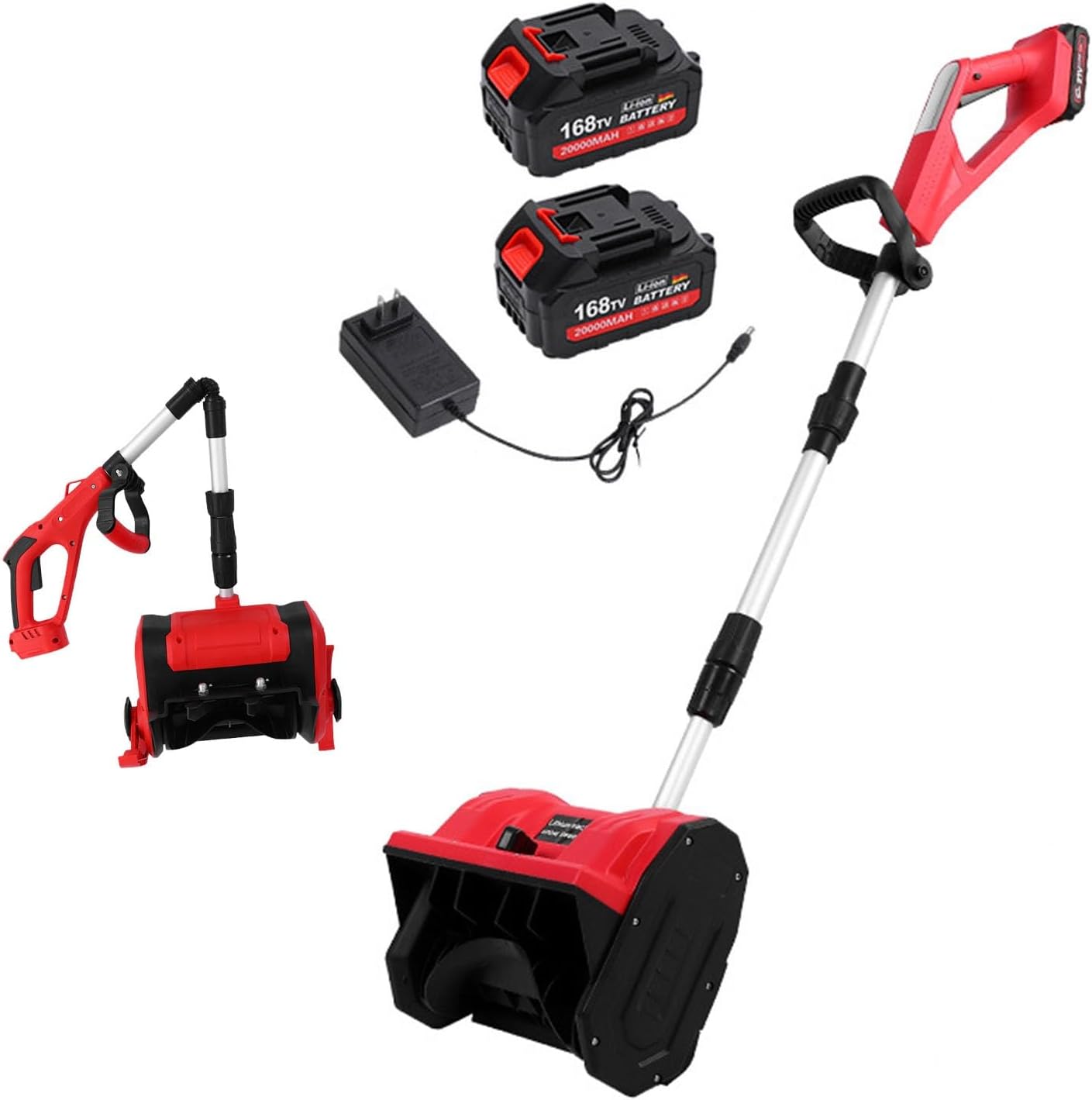 Cordless Snow Shovel, 21V Electric Snow Blower, 11-Inch Snow Shovel, Can Work Continuously for 1 Hour, Adjustable Handle, Lightweight Snow Removal Tool for Deck & Driveway