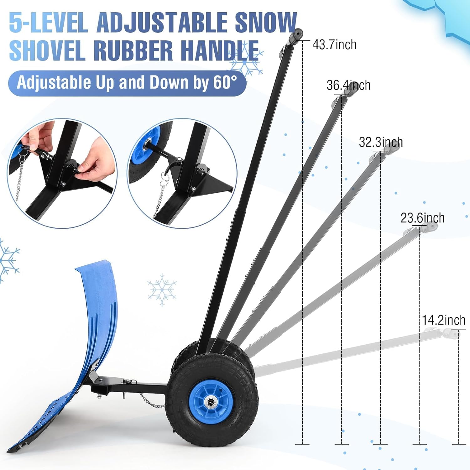 Snow Shovel with Wheels - 29.1