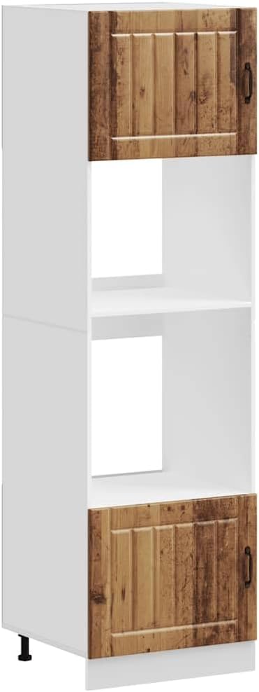 vidaXL Oven Cabinet Old Wood Engineered Wood Compact Oven Cabinet