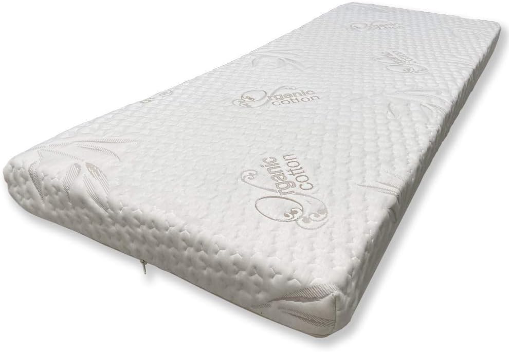 Foamma 3” x 30” x 72” High Density Foam Bunk Mattress, Organic Cotton Cover, Made in USA, Comfortable, CertiPUR-US Certified