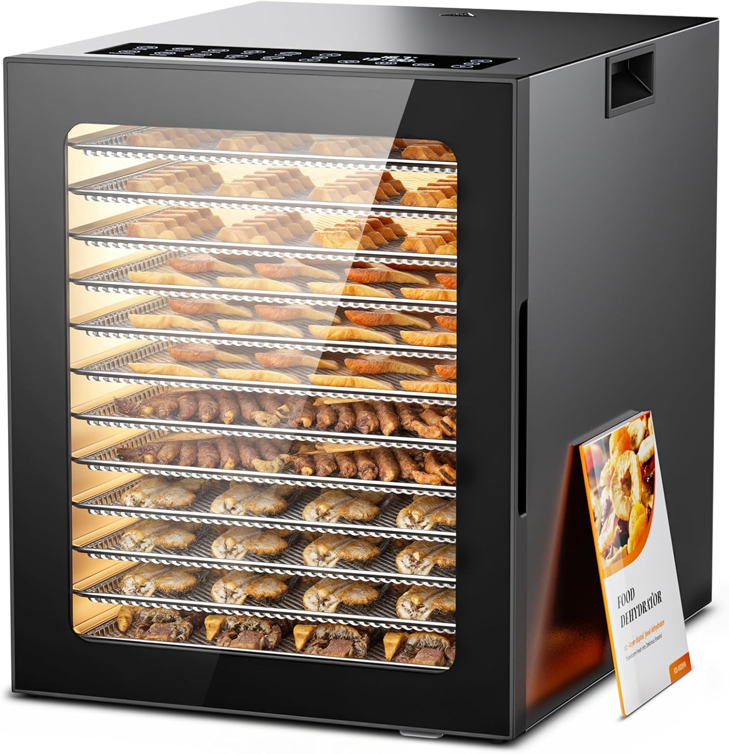 Food Dehydrator, 12 Stainless Steel Trays in 850W Electric Dehydrator Machine, 48 Hour Digital Timer and 165°F Temperature Control, Food Dryer for Jerky, Dog Treats, Herbs, Meat, Fruit and Veggies