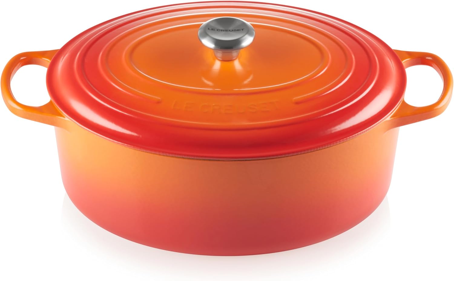 Le Creuset Enameled Cast Iron Signature Oval Dutch Oven, 9.5 qt., Flame