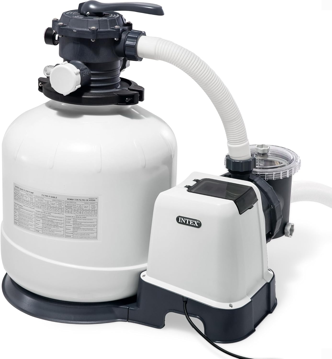 Intex 26651EG 3,000 GPH Above Ground Pool Sand Filter Pump with Automatic Timer