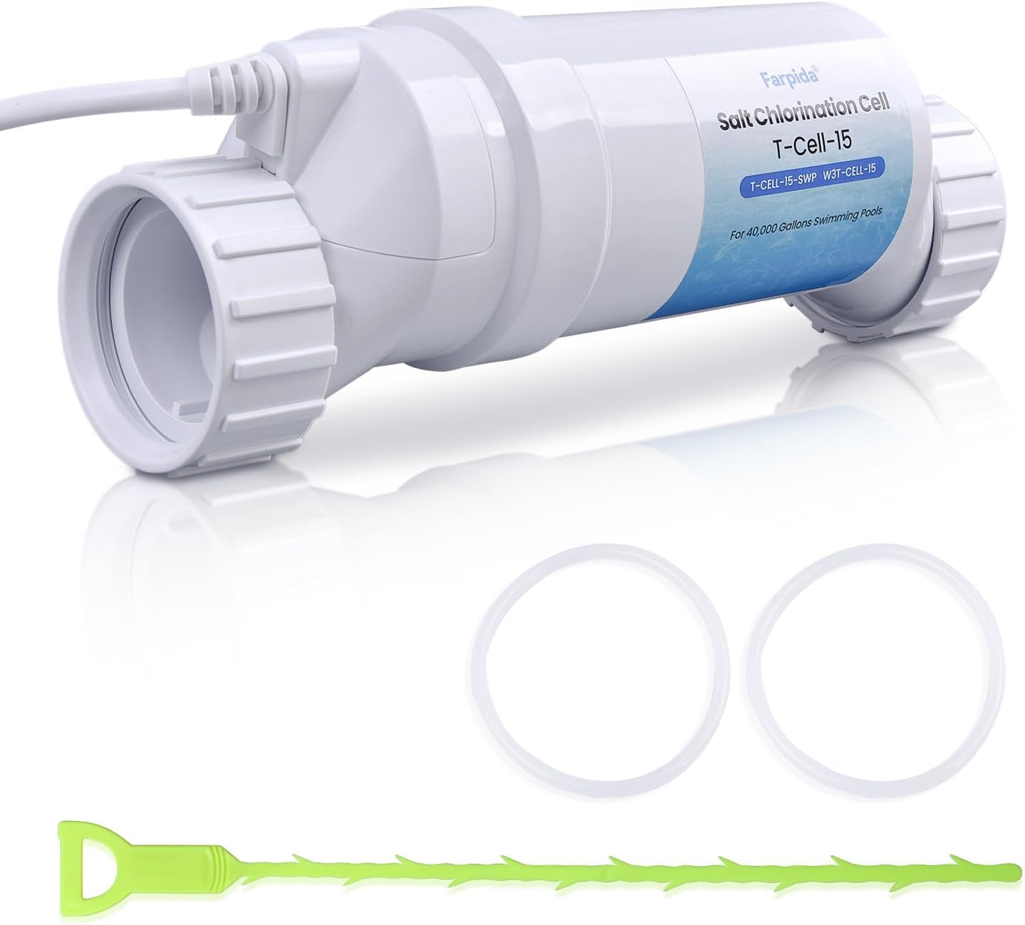 T-15 Pool Salt Cell Chlorinator Generator Compatible with Hayward T Cell T15 W3T-CELL-15 T-CELL-15 SWP TCEll940 TCELL 940 BL1T15H for In-Ground Swimming Pools up to 40,000 Gallons