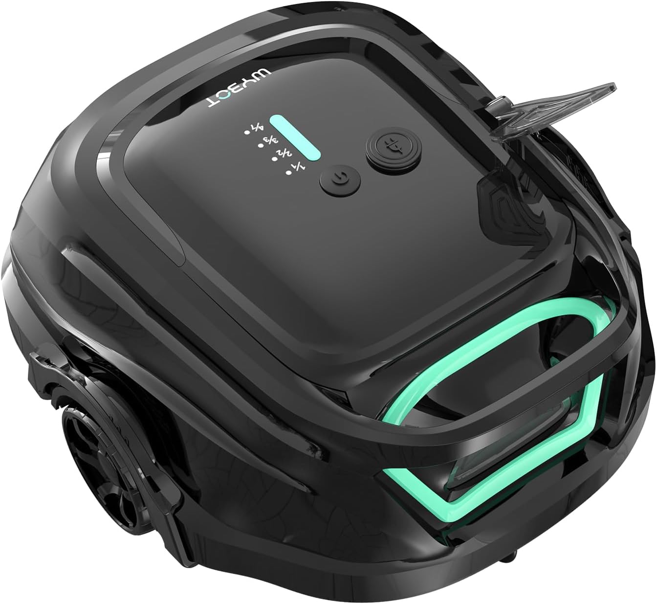 (2024 New) WYBOT A1 Cordless Pool Vacuum with Double Filters, Robotic Pool Cleaner Last 120 Mins, 2.5H Fast Charging, LED Indicators, Ideal for Above Ground Flat-Bottom Pools - Black Green