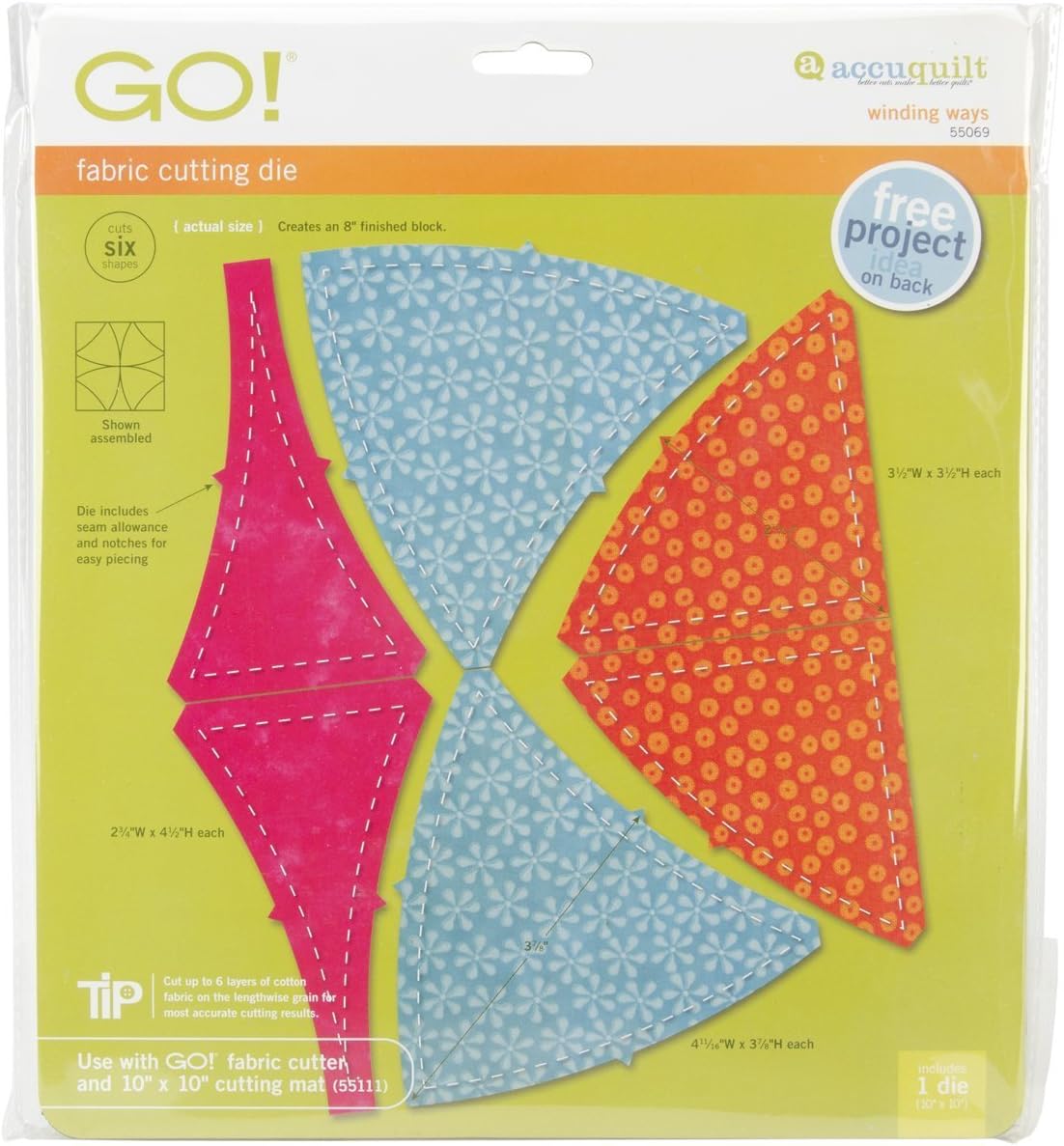 AccuQuilt GO! Fabric Cutting Dies; Winding Ways