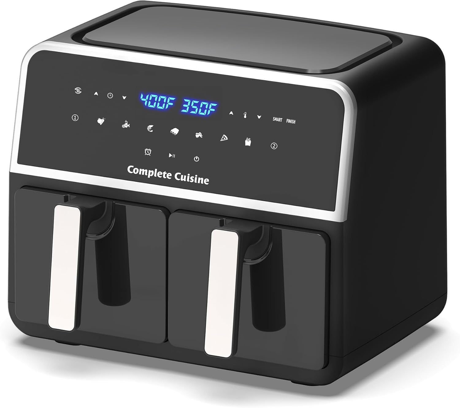 9.5 Quart Dual Zone Air Fryer, Touch Screen, Non-Stick, Black